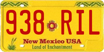 NM license plate 938RIL