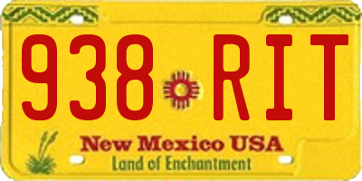 NM license plate 938RIT