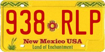 NM license plate 938RLP