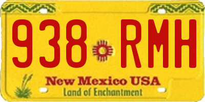NM license plate 938RMH