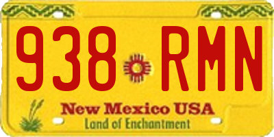NM license plate 938RMN