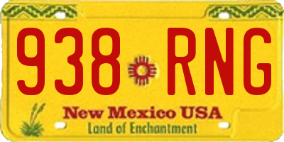 NM license plate 938RNG