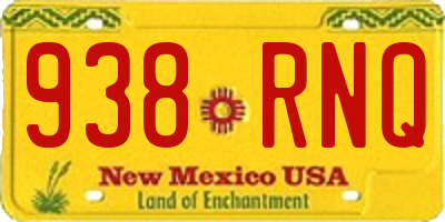NM license plate 938RNQ