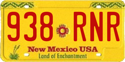 NM license plate 938RNR