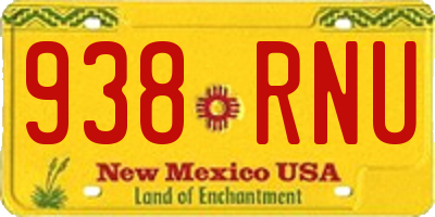 NM license plate 938RNU
