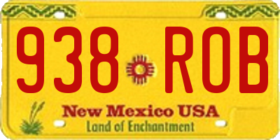 NM license plate 938ROB