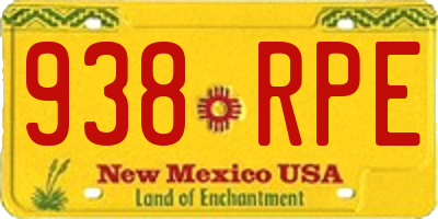 NM license plate 938RPE