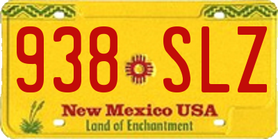 NM license plate 938SLZ