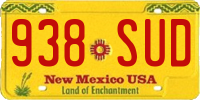 NM license plate 938SUD