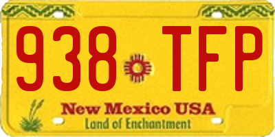 NM license plate 938TFP