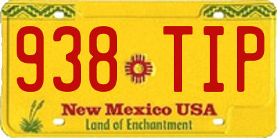 NM license plate 938TIP
