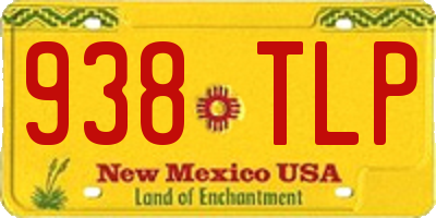 NM license plate 938TLP