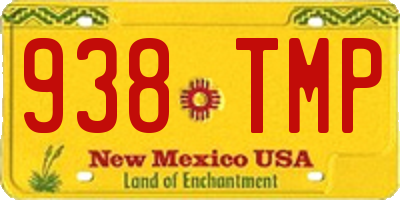 NM license plate 938TMP
