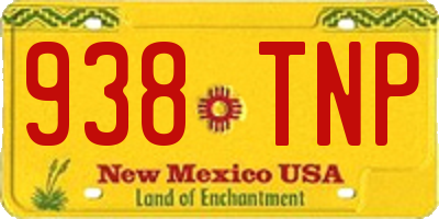 NM license plate 938TNP