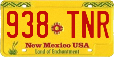 NM license plate 938TNR