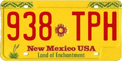 NM license plate 938TPH