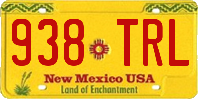 NM license plate 938TRL