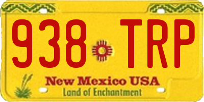 NM license plate 938TRP