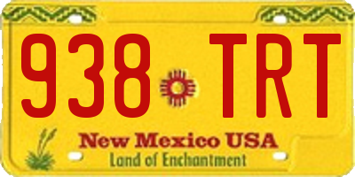 NM license plate 938TRT