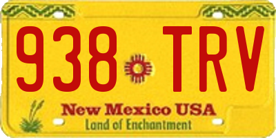 NM license plate 938TRV