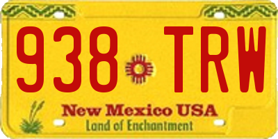 NM license plate 938TRW