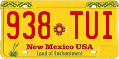 NM license plate 938TUI