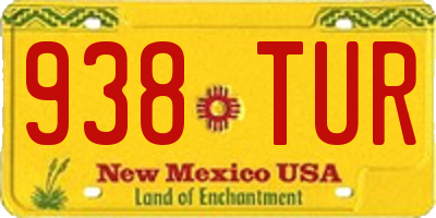 NM license plate 938TUR