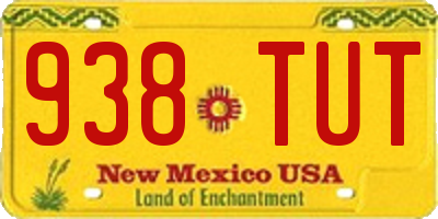 NM license plate 938TUT