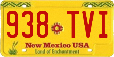 NM license plate 938TVI