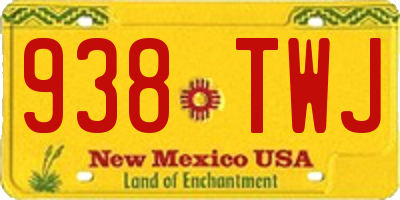 NM license plate 938TWJ