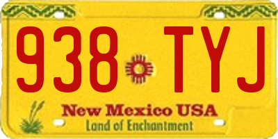 NM license plate 938TYJ
