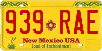 NM license plate 939RAE