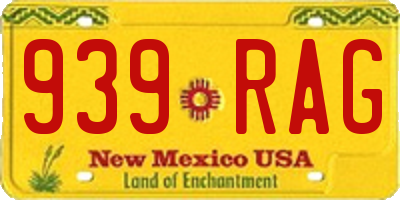 NM license plate 939RAG