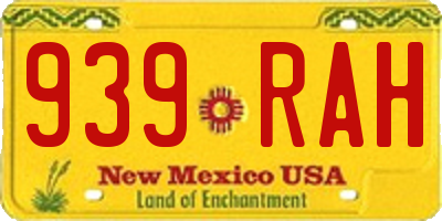 NM license plate 939RAH