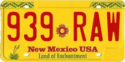 NM license plate 939RAW