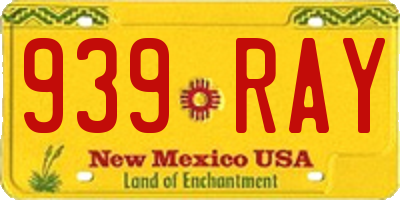 NM license plate 939RAY