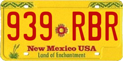 NM license plate 939RBR