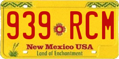 NM license plate 939RCM