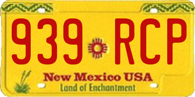 NM license plate 939RCP