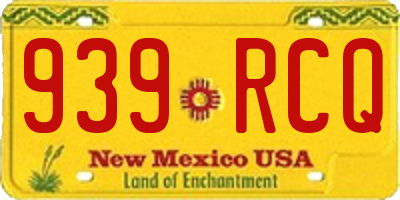 NM license plate 939RCQ