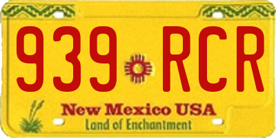 NM license plate 939RCR
