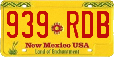 NM license plate 939RDB