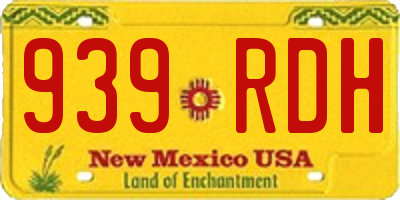 NM license plate 939RDH
