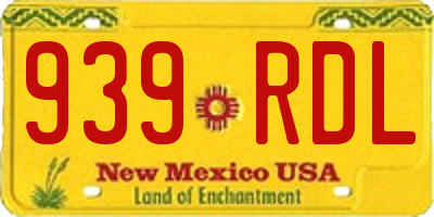 NM license plate 939RDL