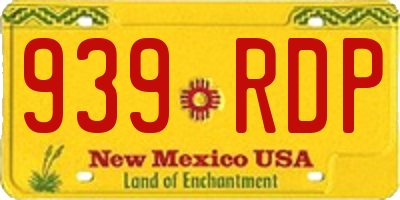 NM license plate 939RDP