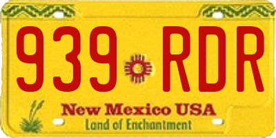 NM license plate 939RDR