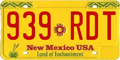 NM license plate 939RDT