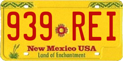 NM license plate 939REI