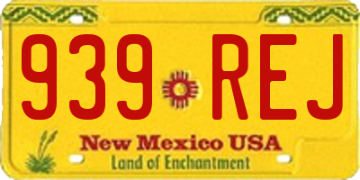 NM license plate 939REJ