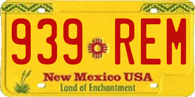 NM license plate 939REM